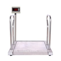 휠체어 체중계 무게 병원 저울 대형 측정기 디지털 전자저울, 스테인레스 500kg 0.1kg단위 인쇄, FREE