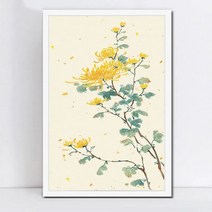 중국 꽃 모란 매화 국화 난초 diy 디지털 유화 손으로 채워진 컬러 유화 배경 벽 장식 그림, 1123 국화 2