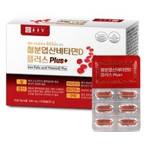 종근당 철분엽산 비타민D플러스 2개월분 60캡슐, 60캡슐 x 4개
