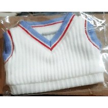 10cm인형옷 15cm인형옷 20cm인형옷 아이돌 소품 장식 굿즈인형 옷 의상 베이비돌 솜인형 무속성 솜뭉치 아이돌 인형 옷 수제 봉제 옷 15cm 20cm 봉제 인형 복장, 흰색 조끼만, 맞는 20cm 인형