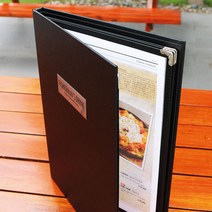 (우리메뉴) 블랙체크 카페 레스토랑 식당 메뉴판, 무테20p(10장)