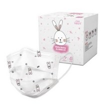 프로월드컵 키즈 초소형 토끼 마스크, 100매입, 1개, 화이트