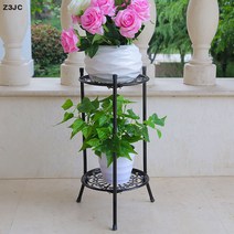 Z3JC 철제 다단 플로어 화분꽂이, Z3JC 심플 블랙 50cm 싱글 (하나보내기)