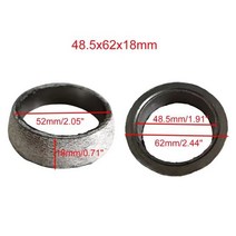 자동차 머플러 배기 파이프 흑연 개스킷 씰 링 35mm75mm 직경 테일 플랜지 도넛 1 개
