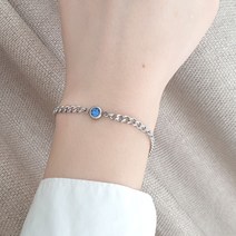 탄생석팔찌 실버 써지컬스틸 팔찌 여자팔찌