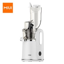 MIUI 콜드 프레스 주스 추출기 대형 인렛 슬로우 쥬서 주방 가정용 과일/야채 블렌더 FFX 필터 청소하기 쉬운 PRO, 화이트