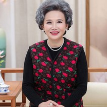 베스트 80대할머니옷 융털조끼 김장조끼 할매옷 70대 60대 겨울 어르신 털 작업 노인정