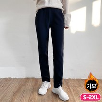 가비진 여성용 따뜻 융털 기모 밴딩 슬림핏 스판 트레이닝 팬츠 도톰한 바지 빅사이즈까지