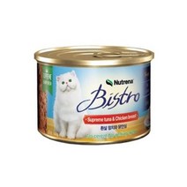 비스트로 고양이용 흰살참치와 닭안심 캔, 생선, 160g, 25개입