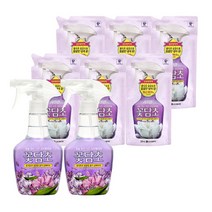 샤프란 꽃담초 섬유탈취제 자스민꽃 400ml x 2 + 리필 320ml 6, 2개