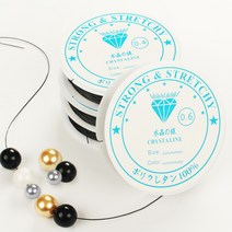 우레탄 실리콘줄 팔찌줄 팔찌끈, 우레탄줄_小검정-0.6mm(1롤)