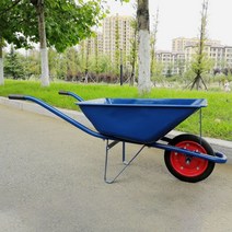 농사용 구루마 수레 시골 농업용 카트 농사용손수레 운반기 대차 공사용 운반차 바퀴, 트럼펫 블루 외발자전거 솔리드