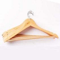 튼튼한 나무 원목 정장 옷걸이 5개, 나무옷걸이 5