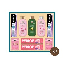 LG 23년 설명절 선물세트 생활의 감동 T호 - 풍성한 종합생활용품선물세트 오가니스트샴푸2+컨디셔너1+페리오치약2개+리치치약2개+온더바디 비누2개, 7개