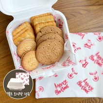 [소행섬] 펄프 도시락 전용 크리스마스 레드 유산지, 250매입