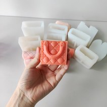 bt0146 미니 가방 3d 채널 지갑 가방 금형 공예 수제 홈 장식 가방 실리콘 몰드, 6cm ysl 로고
