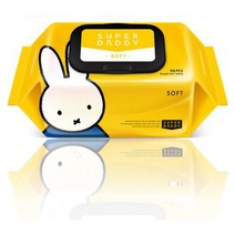 슈퍼대디 미피 소프트 유아물티슈 캡형, 80개, 100매