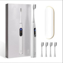 Oclean X Pro Elite 글로벌 버전 소닉 전동 칫솔 IPX7 방수 스마트 칫솔 고속 충전 초 저소음, 06 add 4 heads box