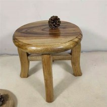 스툴 원목 발받침 원형 사각 의자, 페인트23x23x21cm