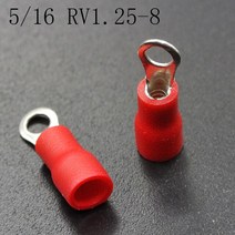 8게이지배선 (50) 와이어 링 터미널 비닐 레드 22-16 게이지 #4 #6 #8 #10 1/4 "5/16" 1/2 &quot, 06 RV1.25-8