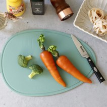식기세척기도마 귀여운 당근 실리콘 이유식 야채 도마, 진그레이