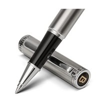 베이루너 럭셔리 롤러볼 펜 24K 골드 트림 고귀하고 슈나이더 잉크 리필 남녀를 의 펜 세트 전문가 사무실 나이스 펜.BGSL, 실버