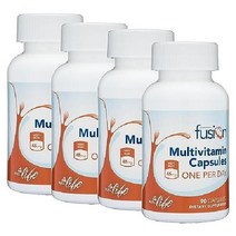 이지몰 Bariatric Fusion One Per Day Multivitamin with Iron (철분 함유 비만 종합 비타민) 삼키기 쉬운 캡슐 수술 환자를 위한 비타민 위, 원래의, 90 카운트(4개들이 팩)