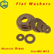 엔진고압세척기 고압분사기Copper flat washer Solid Brass Plain Gasket Pad High Quality Meson Sheet M, 54 M4x20x1.5  (10pcs)