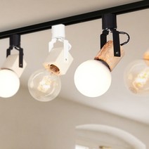 CH 원목 사각 원형 레일조명 포인트 조명 카페조명 인테리어 트랙등 레일등, 원형 화이트