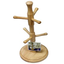 DHK 원목 머그트리 6구 나무 컵꽂이 컵걸이 컵건조대, 1개