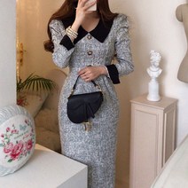 [랜덤플레이] 브이넥 카라 슬림 하객룩 원피스