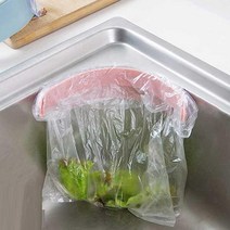 싱크대 음식물쓰레기 봉투고정 거치대 음식물청소 잔반통 음식물분리수거 편리, 블루