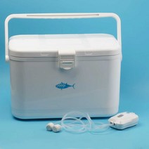 소형 기포기 아이스박스 초경량 휴대용 다기능 낚시 캠핑, 18.8L 흰색 + 단일 구멍 산소 펌프