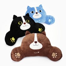 NS마트_노르웨이캣 허리쿠션BIG 예쁜쇼파쿠션 등받이쿠션 허리쿠션 예쁜등쿠션 동물쿠션_nsakxmtkdvna, dkdkwhdk까미(블랙)