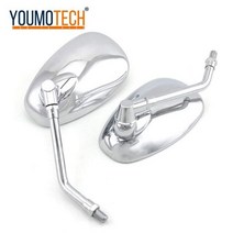 야마하 Vmax Virago 535 V-Star 650 1100 1300 워리어 로얄 스타 오토바이 미러 백미러 용, 은