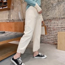 일자핏스키니 S고기말이 하우스 봄 가을스타일 빅사이즈 와이드 루즈핏 스트레이트핏 밴딩 워싱 캐쥬얼 긴바지 2199049875