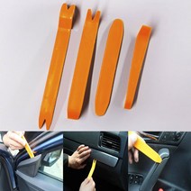 4 Pcs 노란색 자동차 분해 도구 오디오 제거 트림 패널 대시 보드 DVD 플레이어 자동 특수