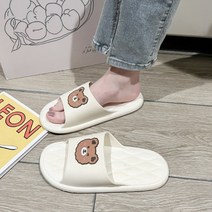 엔도리 윙크하는 곰돌이 여자 남자 가볍고 발편한 사계절용 실내화 실외화 슈즈 슬리퍼 룸 슈즈, 화이트, 250, 1개