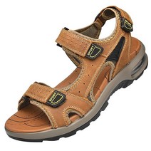 MarsRoad 남성용 아치 서포트가 있는 야외 하이킹 샌들 가죽 운동 스포츠 여름 어부 워터 슈즈 조던 예수 샌들 Sienna