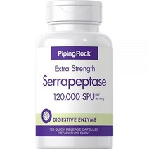Piping Rock 세라펩타제 120000 SPU 120 캡슐 효소 엔자임 enzyme 추가