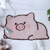 401FLEX 동물 캐릭터 욕실 주방 현관 발 매트 카펫 10 COLOR 3 SIZE, 꿀꿀이