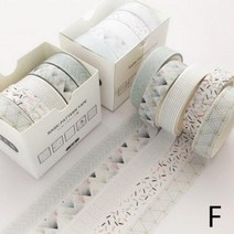 테이프 세트 장식 스티커 일기 접착제 마스킹 문구 용품, F