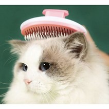 AMUSE 어뮤즈 반려동물 강아지 고양이 원터치 마사지 브러쉬, 그레이, 1개