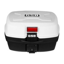 오토바이 배달가방 알루미늄탑박스 탑박스 배달통 대형 탑 케이스 35L 2 헬멧 보관 PP 전기 테일 박스 수하물 캐리어 트렁크, 038 white cover, 038 white cover