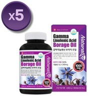 네추럴라이즈 감마리놀렌산 보라지오일 1000mg, 180캡슐, 5개