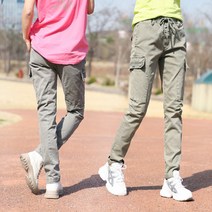 여자 카고바지 절개라인 워싱 밴딩 카고팬츠 동대문스타일 빅사이즈 여성바지