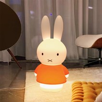 미피 무드등 소형 대형 수유등 수면등 토끼 조명 LED 램프 침실 아이방, 47cm 화이트+오렌지