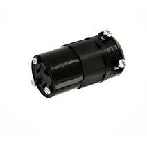 Leviton 5369-B 20 Amp 125V 커넥터 산업용 등급 스트레이트 블레이드 접지 올 블랙 블랙