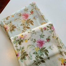 부드러운 대폭 60수 아사 면 원단 국화옆에 2컬러, 아이보리