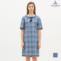 [올리비아로렌] [비비올리비아] 체크 태슬 원피스_VVCOAUF7141